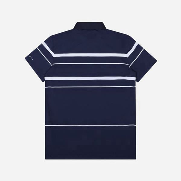 Camisas Polo Fila Hombre Azul Marino - Golf Striped S/S - España 271408ECT